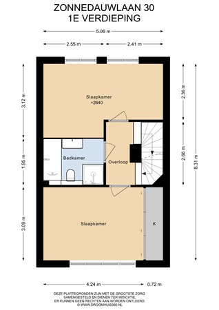 Floorplan - Zonnedauwlaan 30, 1433 WB Kudelstaart